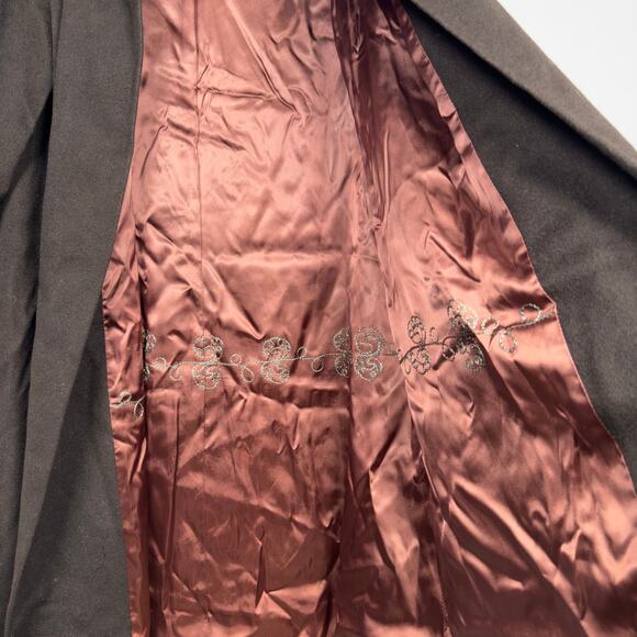 Vintage 1960's Maurice Brown Winter Overcoat Fur Collar Women's Size 8/ Medium - Picture 7 of 9